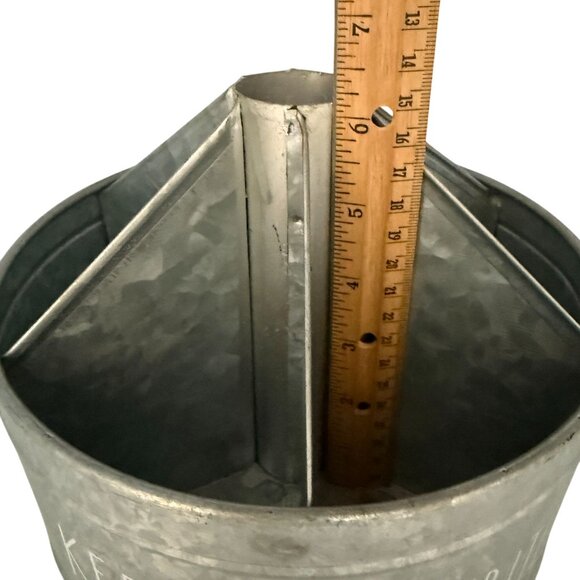 Rae Dunn Galvanized Desktop Organizer Rotating Spinner for Pens Brushes Pencils - Picture 10 of 12